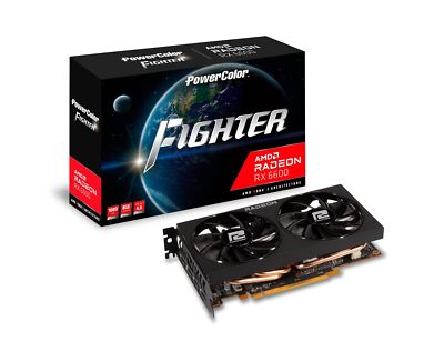 PowerColor Fighter AMD Radeon RX 6600 Graphics Card with 8GB GDDR6