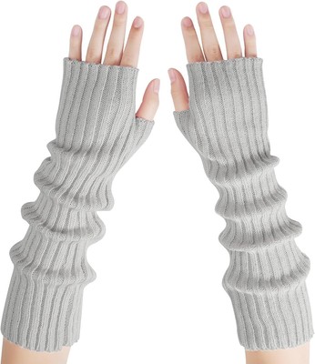 Arm Warmers - Arm Warmers Women, Long Fingerless Gloves for Women Cashmere Blend