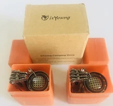 isYoung 2 Pack Camping Stove X001GPM705 Compact Portable
