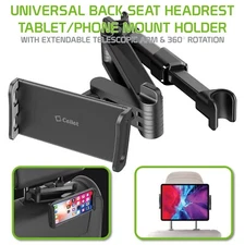Cellet Car Headrest Tablet & Phone Holder Mount with Extendable Telescopic Arm