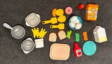Vintage Little Tikes And Fisher Price Play Food Pieces For Replacement