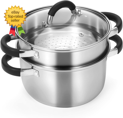 #ad #ad 3.2QT Steamer for Cooking Stainless Steel Steam Pot with Steamer Basket Cooki $34.85