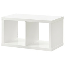 IKEA KALLAX 2-Tier Wall-Mounted Shelving Unit Bookcase Display Shelf  77x41cm
