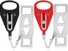 Portable Door Lock-2 Pack Solid Heavy Duty Extra Lock for Additional Privacy and