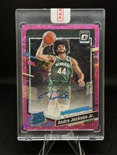 2023 Optic - Rated Rookie Andre Jackson Auto Pink Fast Break Prizm /25 (AU, RC)