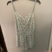 Victoria's Secret Sheer Romper Floral Lace Size M Lingerie Coquette Cottagecore