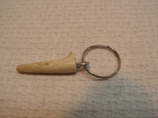 1 3/8  Antler Vintage Deer Antler Horn Key Chain Key Ring Collectible Fob Nice