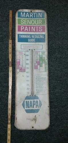 Vintage NAPA AUTO thermometer - Paint Room - Gulf Gas Station Oil Sinclair Sign