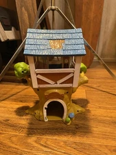 Boley 8 inch toy tree house with blue roof and tire swing FOR PARTS ONLY
