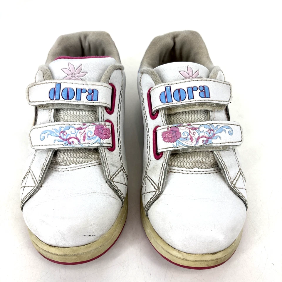 Tenis Y2K 2008 Nickelodeon Jr Dora The Explorer blanco rosa talla 11 niñas Foto 2 de 4