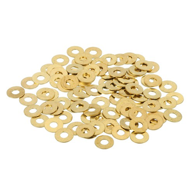 #ad 220Pcs Brass Flat Washer M3 3 x 8 x 0.5mm Fenders Washers Assortment $17.91