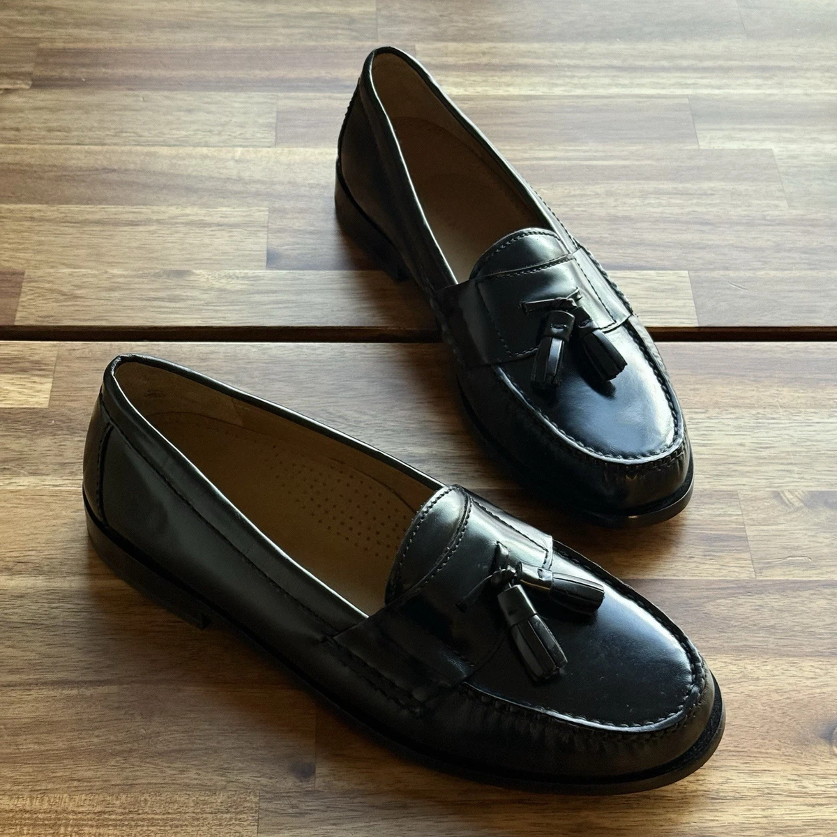 Cole Haan, Black Leather, Pinch Tassel Loafers Size 8 1/2 D $_57.JPG?set_id=8800005007 main image 2