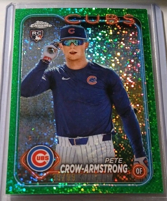 2024 Topps Chrome Image Variation Pete Crow-Armstrong  RC #16 Green SPARKLE /99