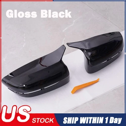 2X Gloss Black Side Mirror Cover Cap Assembly For BMW G30/G31 5 Series 530e 540i