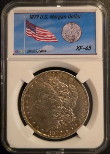 1879 U.S.A. Morgan Silver Dollar • XF-45 • Philadelphia • Custom Slab!