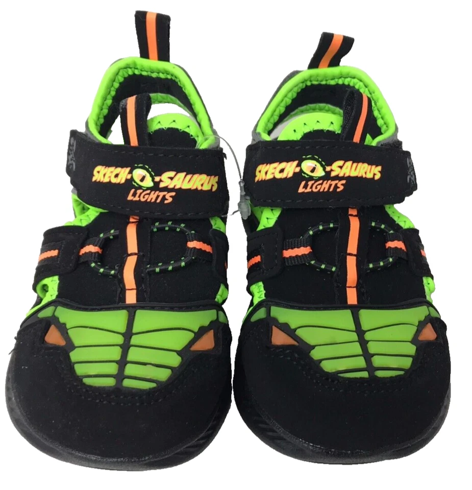 Skechers Toddlers Boy's 2.0 Dino Rays Sporty Sandals Green/Black Size:6 202T - Image 2 of 4