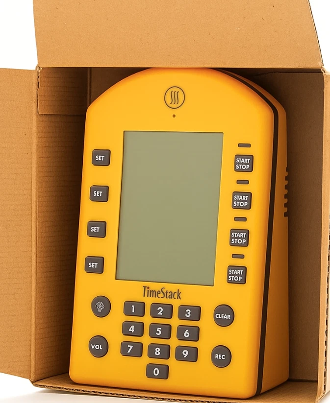 Thermoworks TimeStackTX-4400-Y 黄色 4 显示时间栈计时器 带键盘 — 第 3/3 张图片