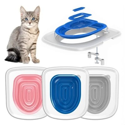 Cat Toilet Training Kit Reusable Puppy Kitty Litter Box Mat Cleaning Accessories
