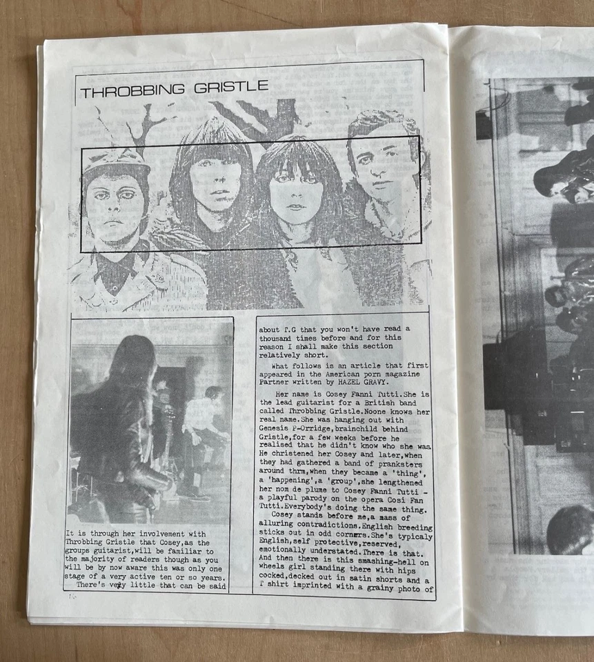 Throbbing Gristle COSEY FANNI TUTTI Time to Tell (1983) Flowmotion Booklet ONLY - Image 3 of 4