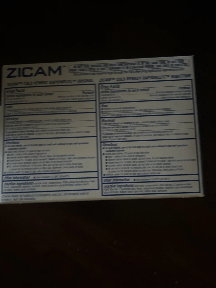 Paquete combinado homeopático de remedio para el resfriado de zinc Zicam Rapid Melts, cítricos de uva, 25 quilates Foto 2 de 4