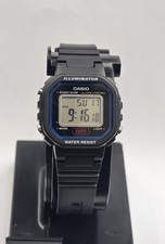 Casio Digital Ladies Watch LA20WH-1CC BLACK LA20WH NEW W/ BOX LED LA-20WH-1CC