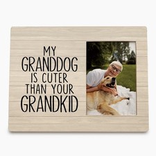 Dog Grandparents Picture Frame, Dog Grandma Photo Frame, Christmas Granddog L...