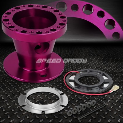 FOR 1G 2G MIT ECLIPSE/LANCER PURPLE ALUMINUM STEERING WHEEL 6-HOLE HUB ADAPTOR