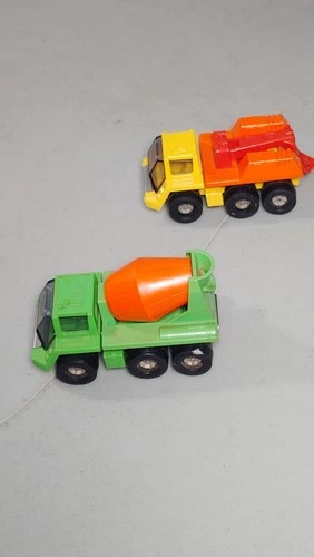 Tonka Totes cement Mixer and yellow tow truck