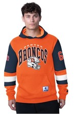 Starter Denver Broncos Men's Team Logo End Zone Pullover Hoody Sweatshirt