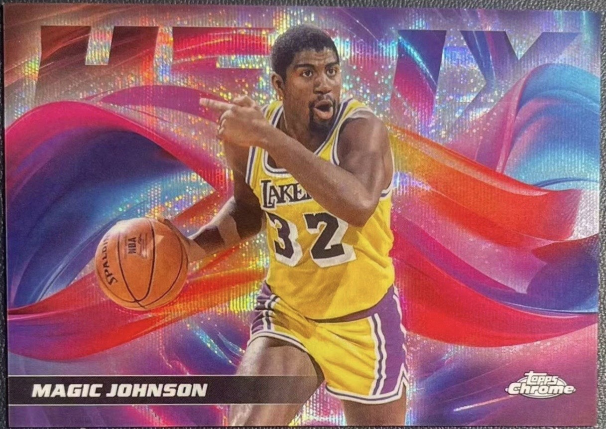 2025-26 Topps Chrome Helix Insert Lakers Magic Johnson Case Hit SSP