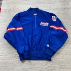 VTG Starter New York Giants Satin Bomber Jacket XL Blue Red Talon Pro Line 80s