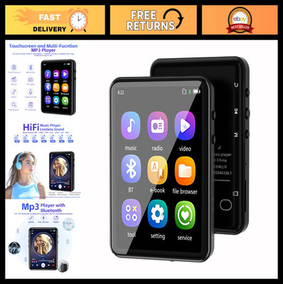 Bluetooth MP3 Player with Touch Screen, FM Radio, E-Book, 32GB, Portable, SD Slo
