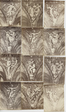 LOT OF 12 CONTACT PHOTOGRAPHS LUDOVICO TUMINELLO PALAZZO FARNESE CALOTYPIA