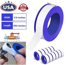 10 Teflon Plumbers Tape Pipe Sealing Plumbing Thread Tape 1/2" W 394" L
