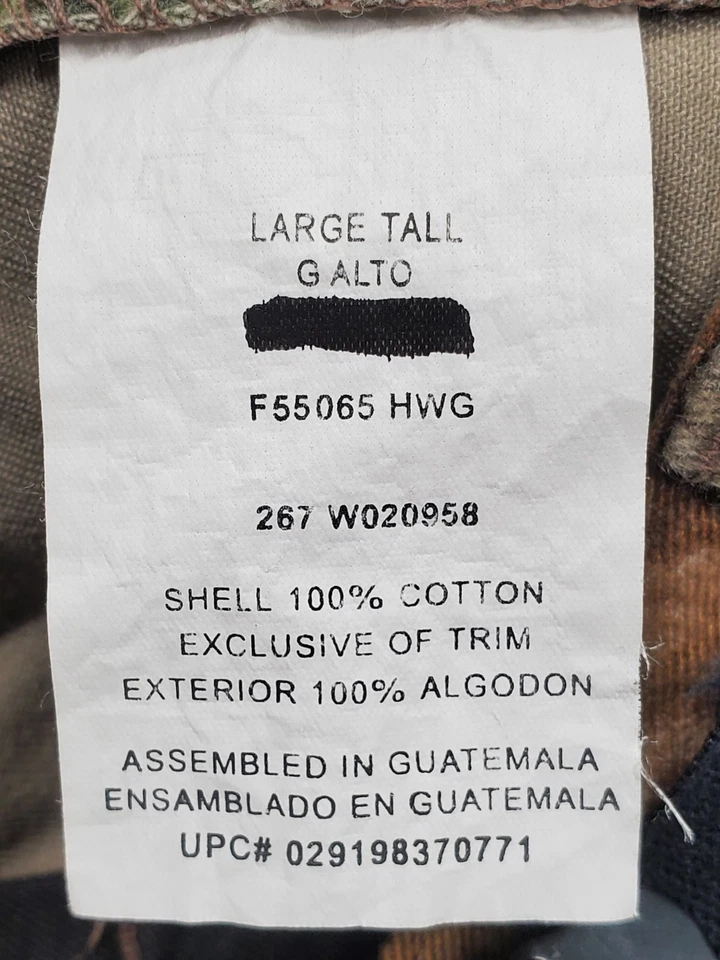 Walls Pants Men L Tall 38x33 Brown Cargo Straight Camo Realtree Hunting Outdoors - Image 4 of 4