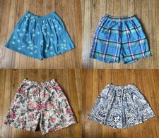 4 PAIRS VINTAGE 80s/90s ELASTIC WAIST SHORTS WITH POCKETS SZ LG-2X