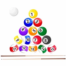 Large Billiard Wall Decals Billiard Color Balls Wall Stickers Peel and Stick Poo