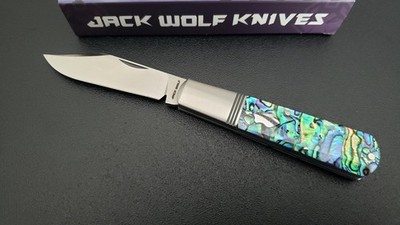 Jack Wolf Knife Gateway Barlow Abalone 14C28N Steel Brand New