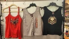 LOT OF 3 Harley-Davidson  Women's Medium SLEEVELESS SHIRTS LOT ( B)