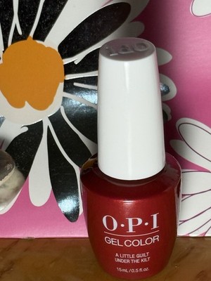 OPI A Little Guilt Under The Kilt Gel Color Stunning Red Nail Polish 0.5 Fl Oz