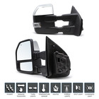 Rétroviseurs de Remorquage Adaptés Ford F-150 2015-2018 Chauffant Puissance avec Capteur Clignotant Chrome