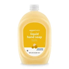 Basics Liquid Hand Soap Refill, Milk and Honey Scent, Triclosan-free, 50