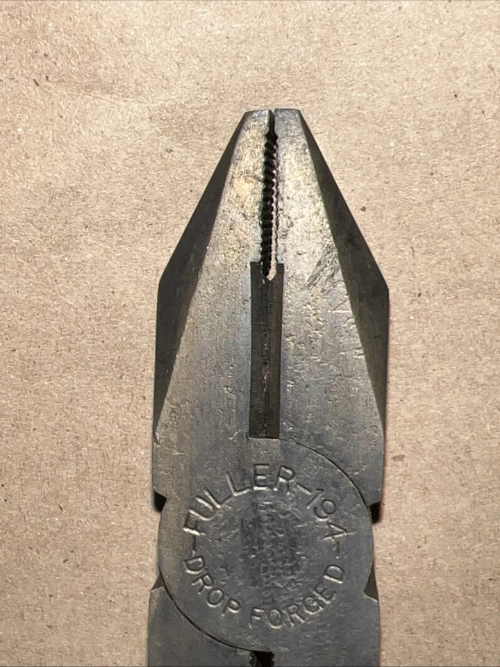 Herramientas Fuller #194 Alicates Lineman 8" Forjados en Gota Hechos en Japón De Colección Foto 3 de 4