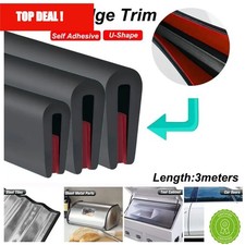 3m Rubber U-Channel Edge Trim Self-Adhesive Car Door Protector Strip