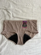 NEW Maidenform Moderate Period Hipster Panty Beige Women’s Size 2XLarge DMLBSM