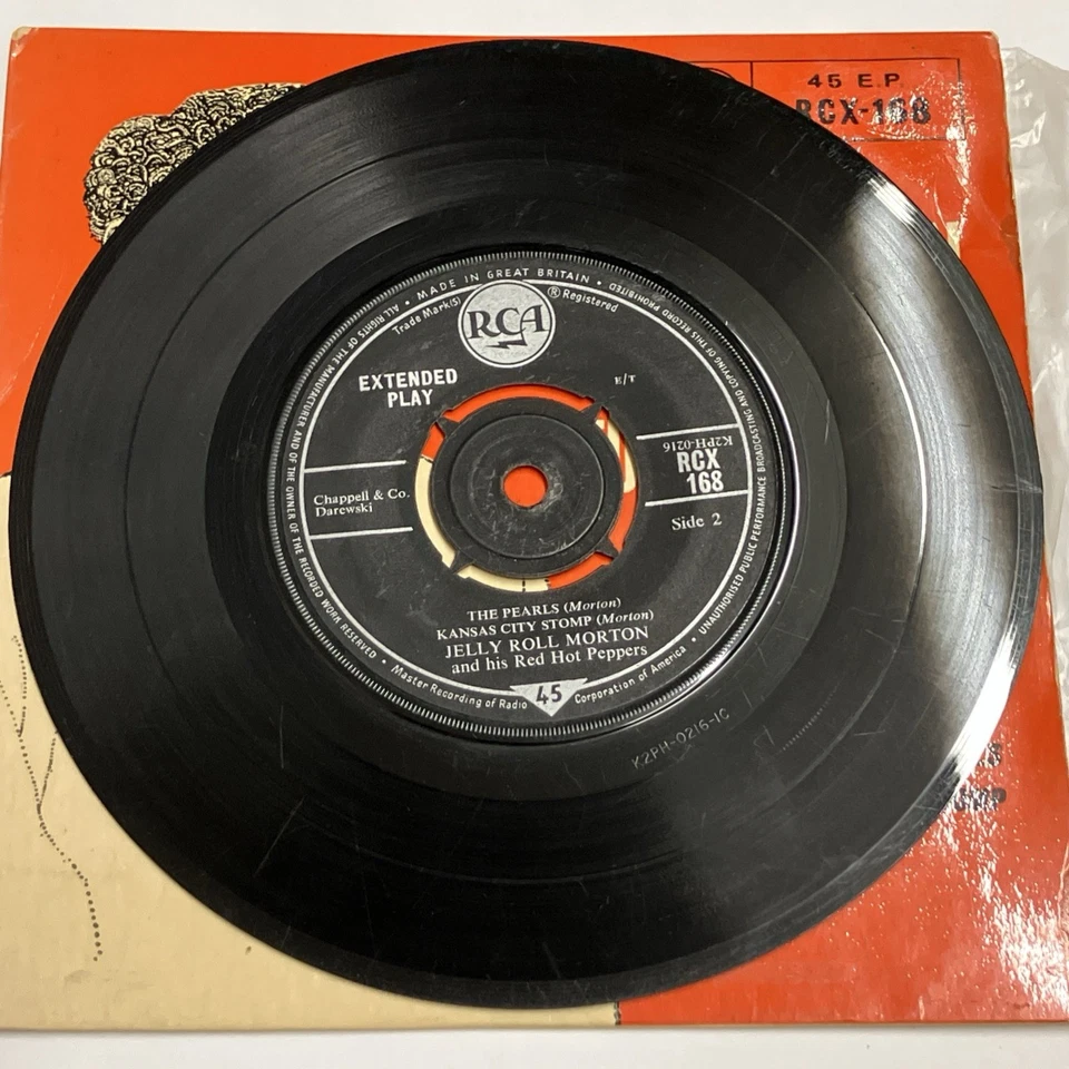 Jelly Roll Morton And His Red Hot Peppers - RCA 7" Vinyl EP 1961 UK Jazz — 第 4/4 张图片
