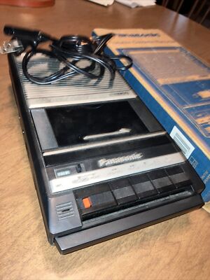 Panasonic Slim Line Portable Cassette Recorder Speaker AC