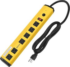 Heavy Duty Power Strip Surge Protector 20 Amp High Amp Industrial Shop 4 FT