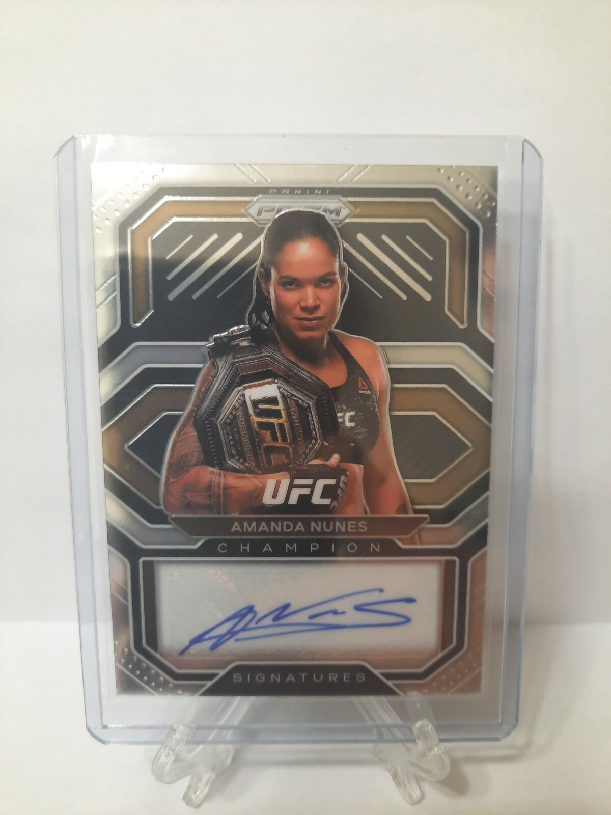 2021 PANINI PRIZM UFC AMANDA NUNES CHAMPION SIGNATURES