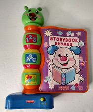 Fisher Price Vintage Laugh  Learn Storybook Rhymes Interactive Book Mattel 2002